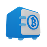 safe bitcoin 3d logo