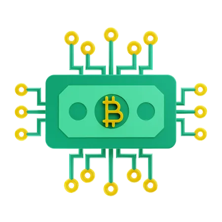 Bitcoin-Verbindung  3D Icon