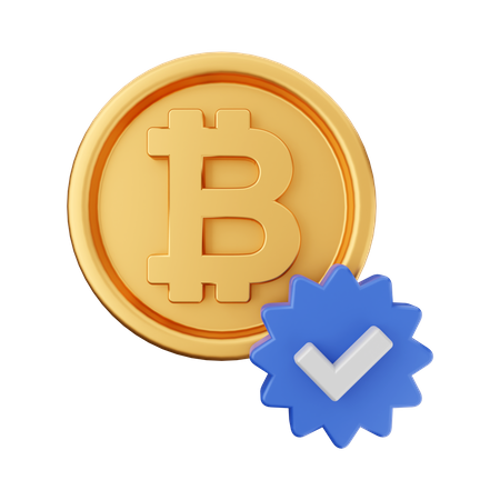 Verificar bitcoin  3D Icon