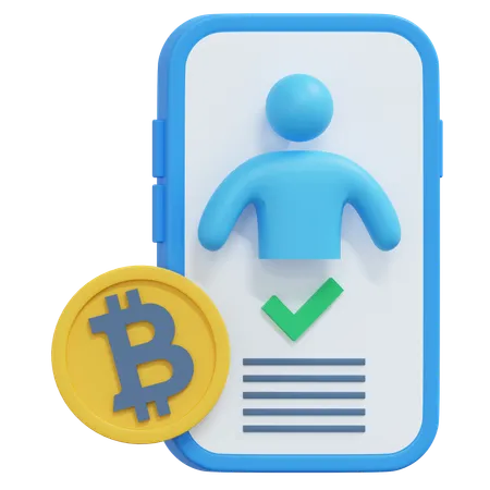 Bitcoin-Verifizierung  3D Icon