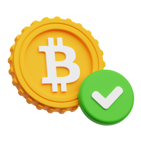 Bitcoin Verify  3D Icon