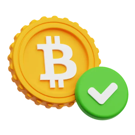 Bitcoin Verify  3D Icon