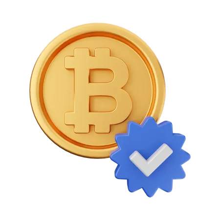 Bitcoin Verify  3D Icon