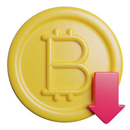 Bitcoin-Verlust  3D Icon