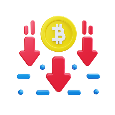 Bitcoin-Verlust  3D Icon