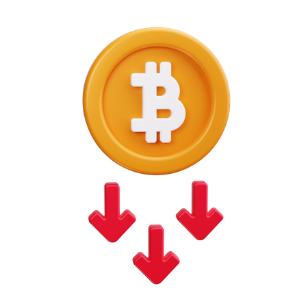 Bitcoin-Verlust  3D Icon