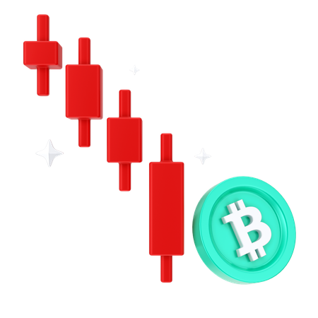 Bitcoin-Verlust  3D Icon