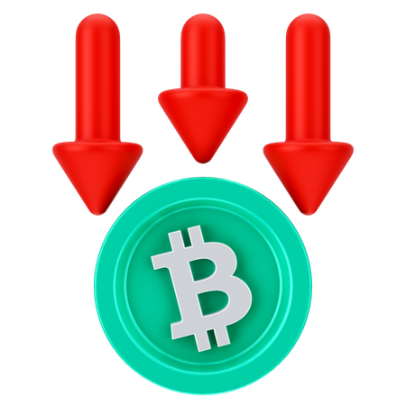 Bitcoin-Verlust  3D Icon