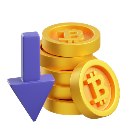 Bitcoin-Verlust  3D Icon