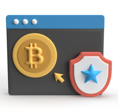 Bitcoin-Verschlüsselung  3D Icon