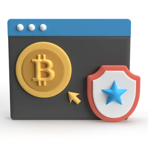 Bitcoin-Verschlüsselung  3D Icon