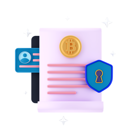 Bitcoin-Vertrag  3D Icon