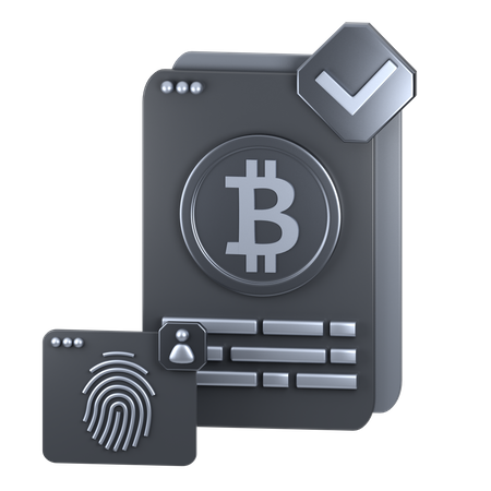 Bitcoin-Vertrag  3D Icon