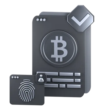 Bitcoin-Vertrag  3D Icon