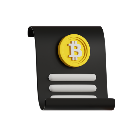 Bitcoin-Vertrag  3D Icon