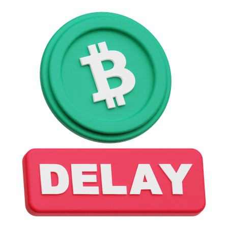 Bitcoin-Verzögerung  3D Icon