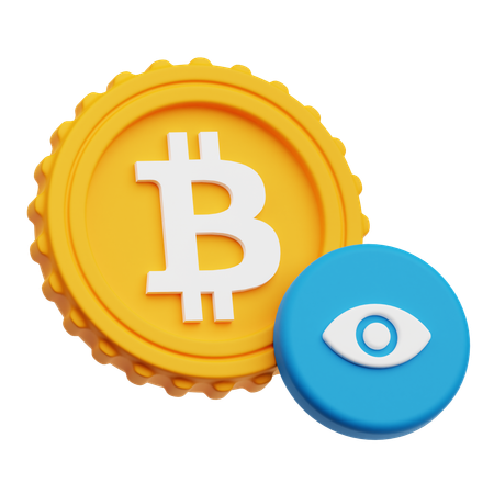 Bitcoin View  3D Icon