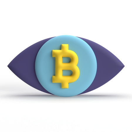 Bitcoin View  3D Icon