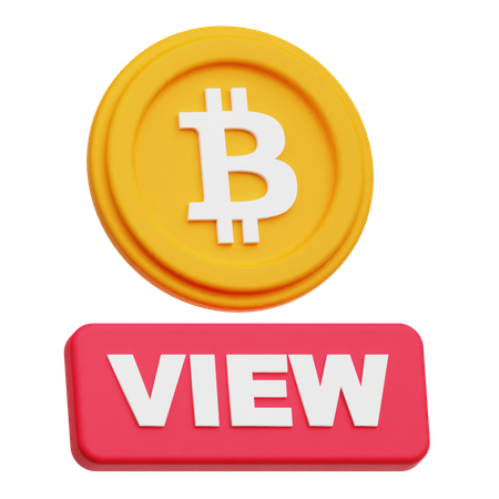Bitcoin View  3D Icon