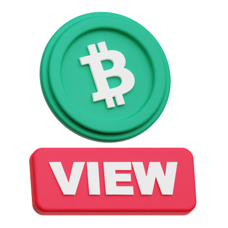 Bitcoin View  3D Icon