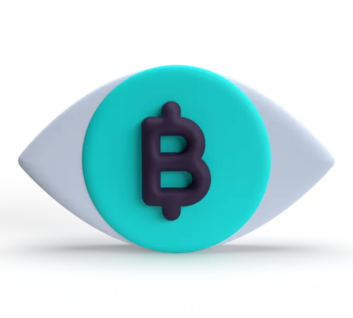 Bitcoin Vision  3D Icon