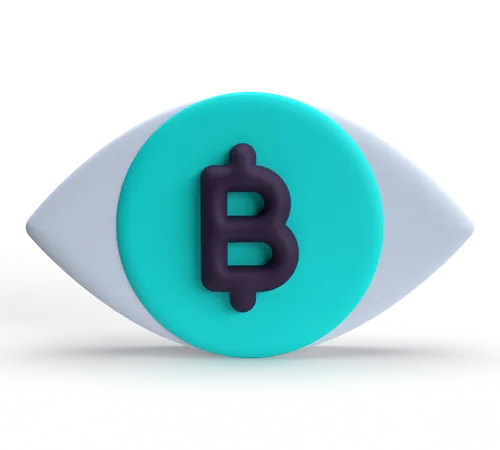 Vision Bitcoin  3D Icon