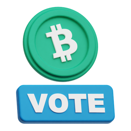 Bitcoin Vote  3D Icon