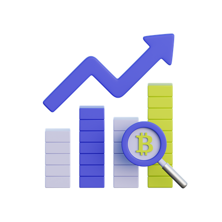 Bitcoin-Wachstum  3D Icon