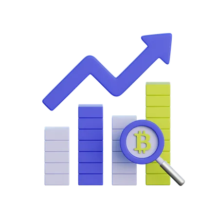 Bitcoin-Wachstum  3D Icon