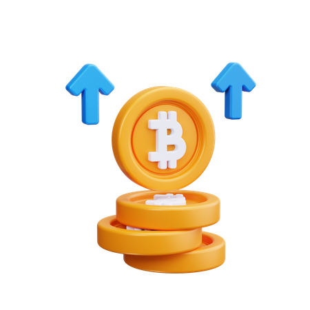 Bitcoin-Wachstum  3D Icon