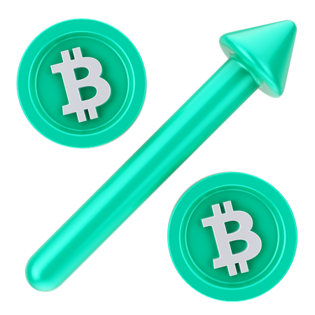 Bitcoin-Wachstum  3D Icon