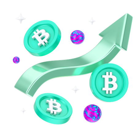 Bitcoin-Wachstum  3D Icon