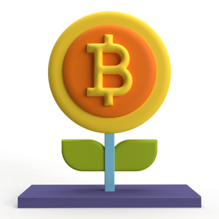 Bitcoin-Wachstum  3D Icon