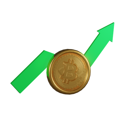 Bitcoin-Wachstum  3D Icon