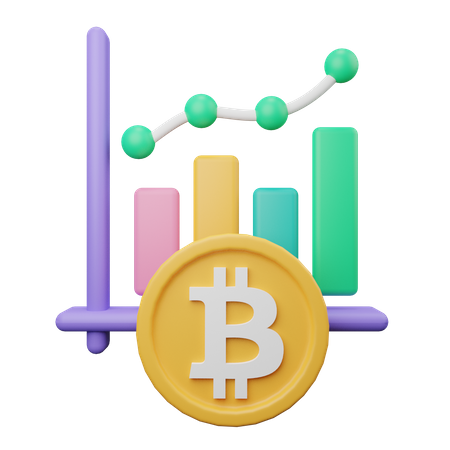 Bitcoin-Wachstum  3D Icon