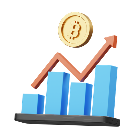 Bitcoin-Wachstum  3D Icon