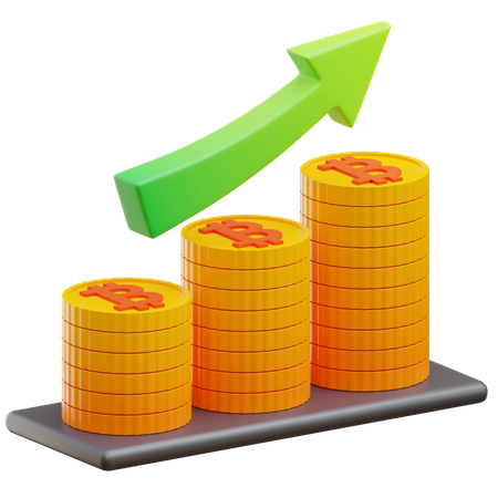 Bitcoin-Wachstum  3D Icon