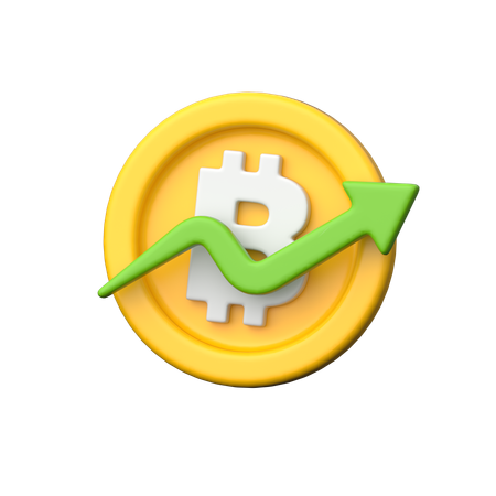 Bitcoin-Wachstum  3D Icon