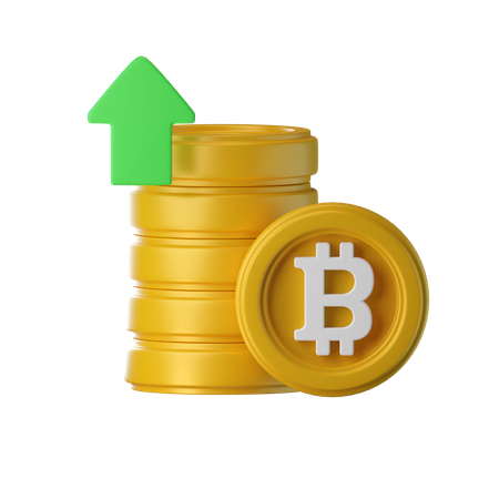 Bitcoin-Wachstum  3D Icon