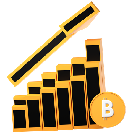 Bitcoin-Wachstum  3D Icon