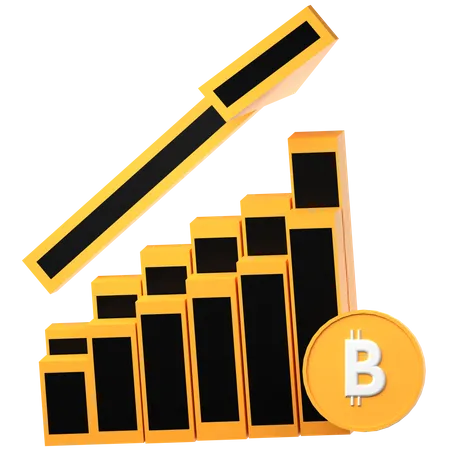 Bitcoin-Wachstum  3D Icon