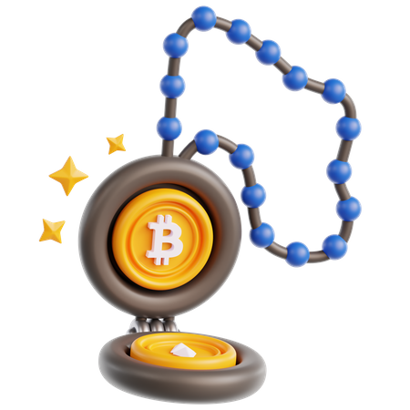 Bitcoin-Anhänger  3D Icon