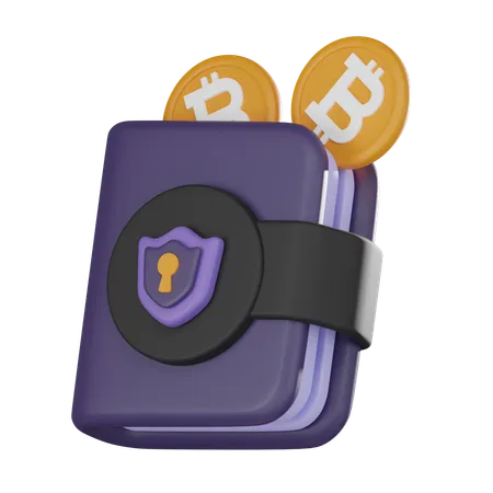 Secure Bitcoin Wallet Symbolizes Importance Of Safeguarding Cryptocurrency Assets Advanced Security Measures Employed To Protect Them Website Related Cryptocurrency Finance 3 D Render Illustration 3D Icon