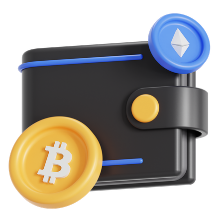 Bitcoin wallet  3D Icon