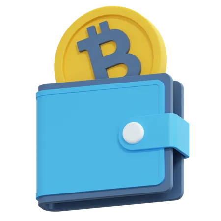 Bitcoin Wallet 3 D Crypto Icon Illustration 3D Icon