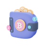 bitcoin wallet 3d logo