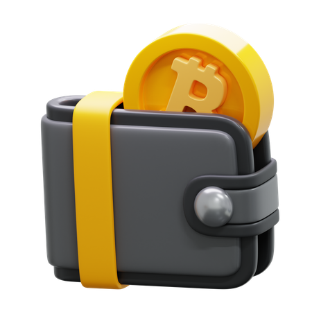 Bitcoin wallet  3D Icon