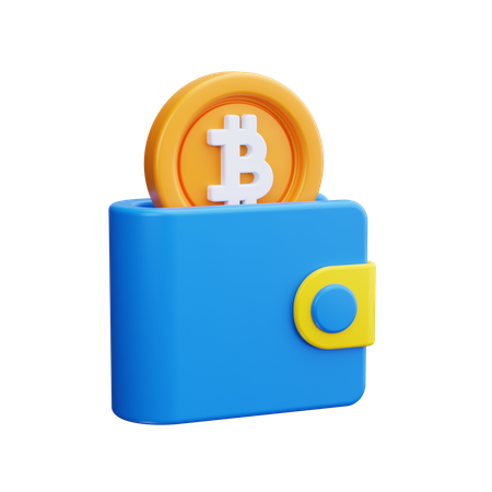 Bitcoin wallet  3D Icon