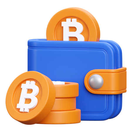 Bitcoin wallet  3D Icon