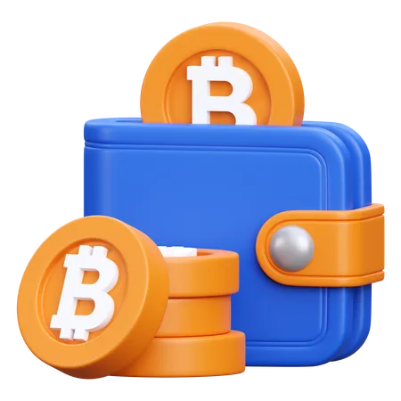 Bitcoin wallet  3D Icon